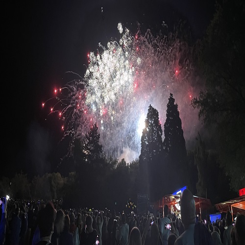 Feuerwerk abends im Nümbrechter Kurpark
